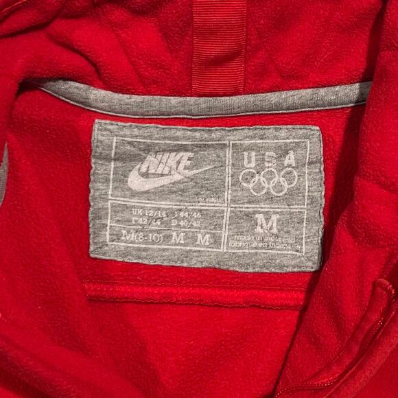 Nike Mens Sweater Olympics Team USA Vancouver 2010 NikeFIT Fleece Red Medium - Picture 3 of 5
